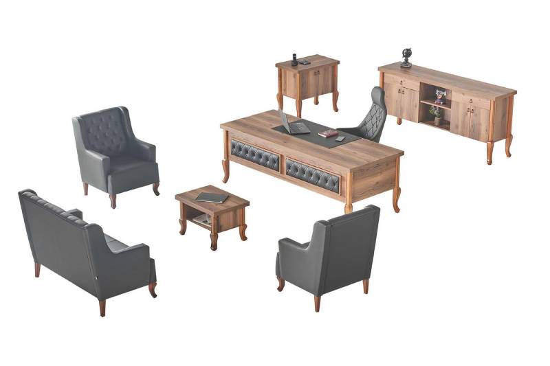 JVmoebel Chefsessel Schreibtisch Chefsessel Sideboard Sitzmöbel Büroeinrichtung Holz, Made in Europa von JVmoebel