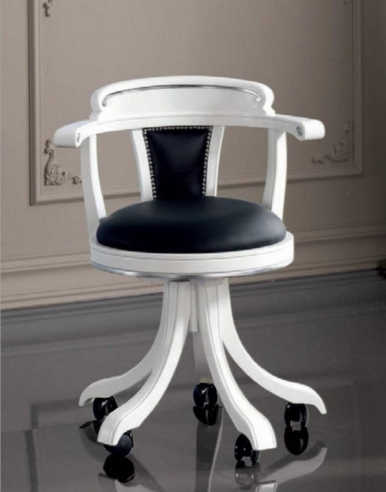 JVmoebel Chefsessel Schwarzer drehbarer Chesterfield Bürostuhl aus Holz – Neuheit, Made in Europa von JVmoebel