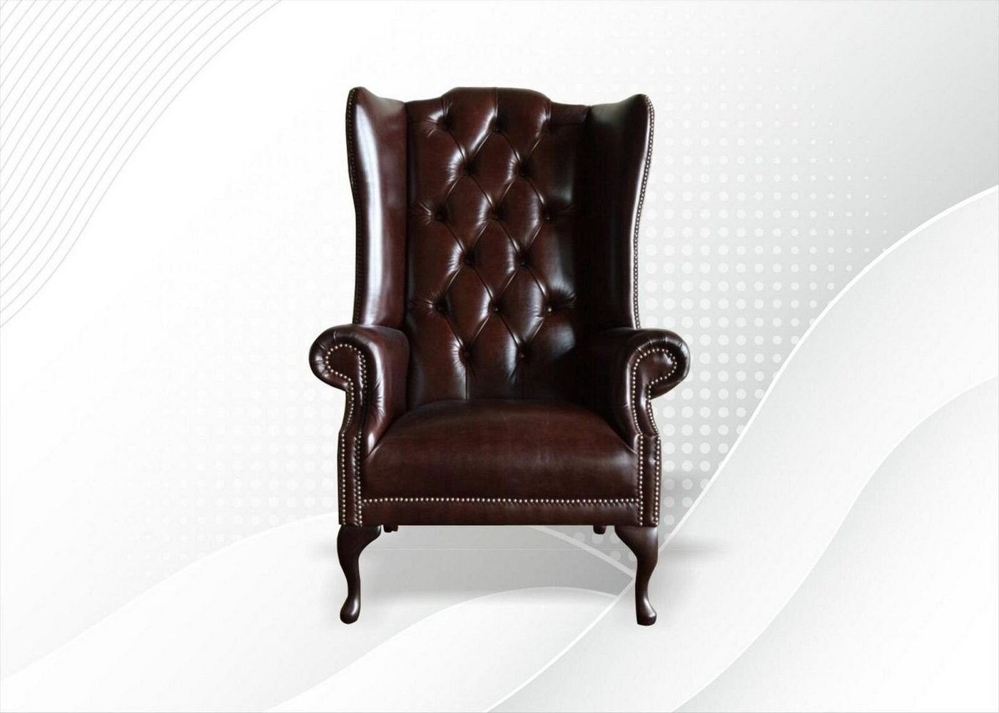 JVmoebel Chesterfield-Sessel Chesterfield Ohrensessel Polstersofas Sessel Stuhl 100% Leder Sofort (Chesterfield Sessel), Made in Europa von JVmoebel