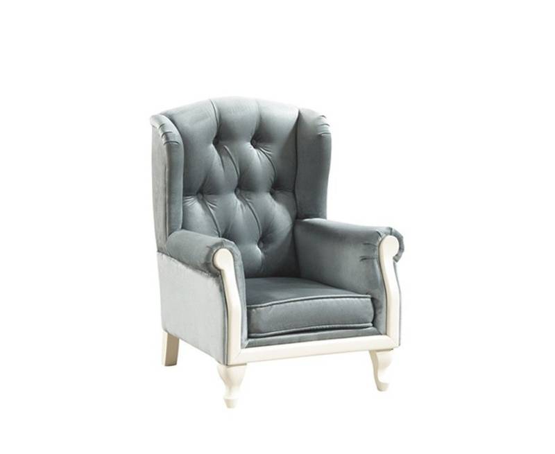 JVmoebel Chesterfield-Sessel Chesterfield Ohrensessel für Büro und Wohnzimmer, Leder-Textil, Made in Europa von JVmoebel