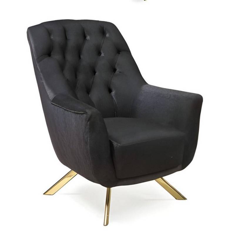 JVmoebel Chesterfield-Sessel Chesterfield Sessel Schwarz - Einzelsessel Loungesessel Clubsessel (1-St), Made in Europe von JVmoebel