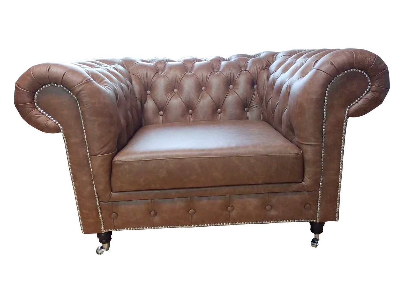 JVmoebel Chesterfield-Sessel Großer brauner Sessel im Chesterfield-Stil von JVmoebel