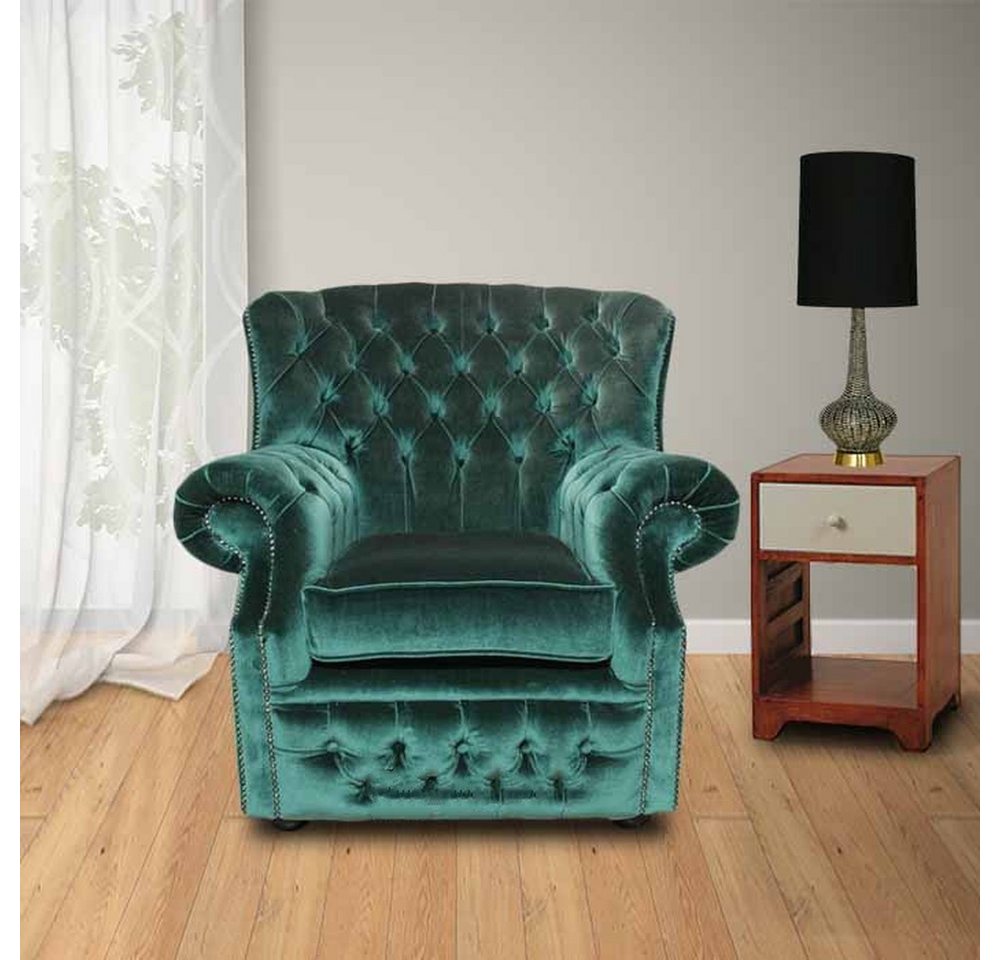 JVmoebel Chesterfield-Sessel Samt Sessel Chesterfield in Grün - Fernsehsessel Sofa 1-Sitzer, Made in Europa JVmoebel Chesterfield-Sessel Samt Sessel Chesterfield in Grün - Fernsehsessel Sofa 1-Sitzer, Made in Europa von JVmoebel