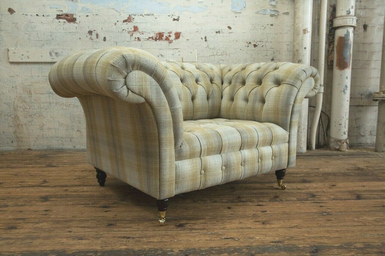 JVmoebel Chesterfield-Sessel Sofa Couch Polster Garnitur 1,5 Sitzer Sofas Klassisch Einsitzer Grau, Made in Europa JVmoebel Chesterfield-Sessel Sofa Couch Polster Garnitur 1,5 Sitzer Sofas Klassisch Einsitzer Grau, Made in Europa von JVmoebel