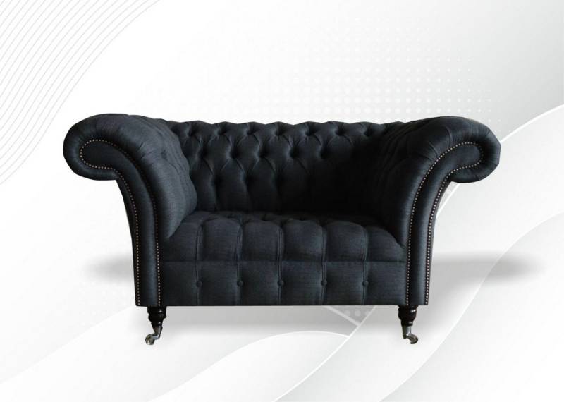 JVmoebel Chesterfield-Sessel Sofa aus Textil – 1-Sitzer Ohrensessel für Wohnräume (Sessel), Made in Europa von JVmoebel