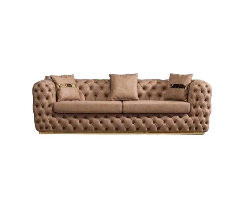 JVmoebel Chesterfield-Sofa Sofa 3 Sitzer Sofas Dreisitzer Wohnzimmer Möbel Beige, Made in Europa JVmoebel Chesterfield-Sofa Sofa 3 Sitzer Sofas Dreisitzer Wohnzimmer Möbel Beige, Made in Europa von JVmoebel