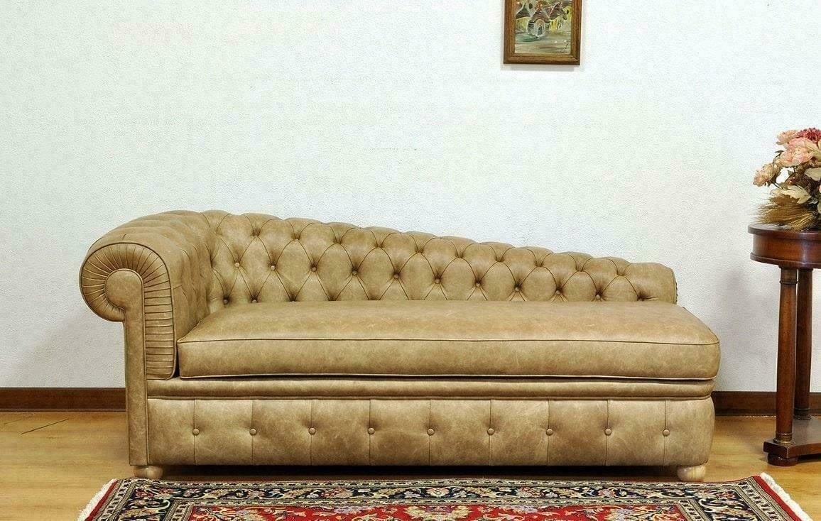 JVmoebel Chesterfield-Sofa, Chaiselongues Chesterfield Sofa Grün Couch Liege von JVmoebel