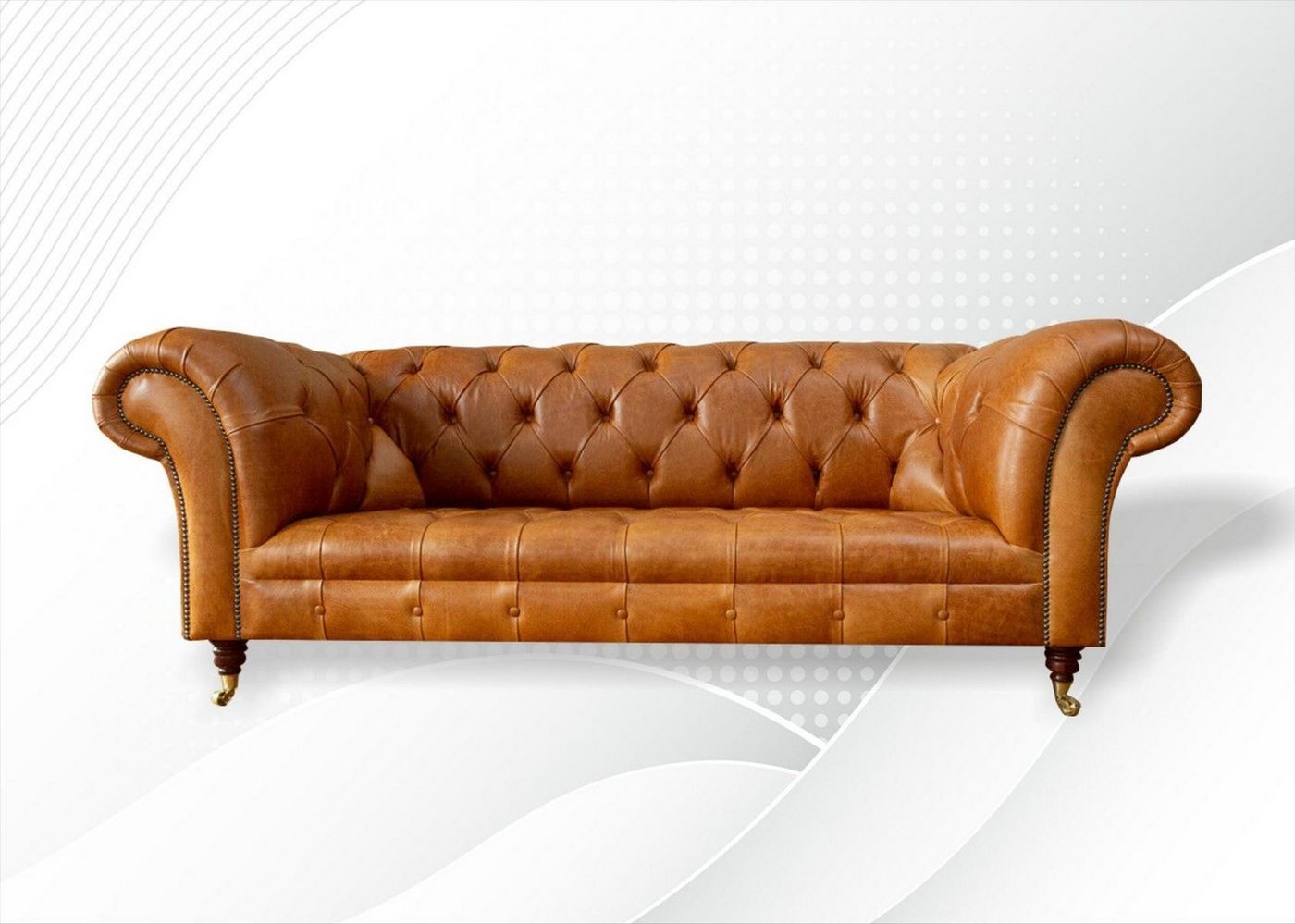 JVmoebel Chesterfield-Sofa, Chesterfield 3 Sitzer Design Sofa Couch 220 cm von JVmoebel