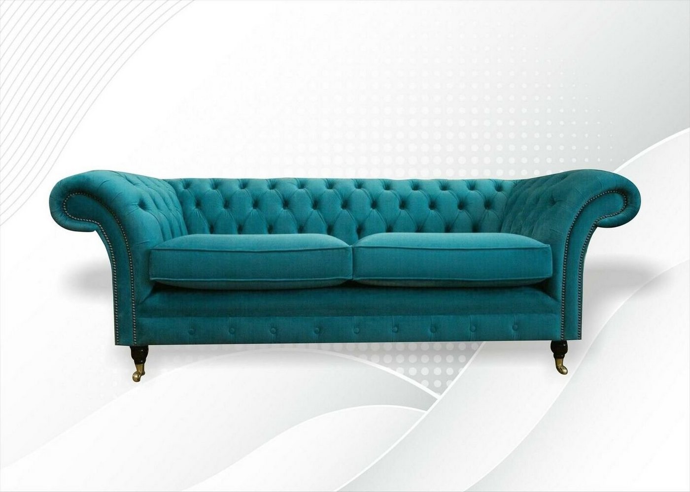 JVmoebel Chesterfield-Sofa, Chesterfield 3 Sitzer Türkis Kreative Möbel Neu Wohnzimmer Modern Design Sofa von JVmoebel
