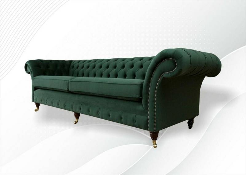 JVmoebel Chesterfield-Sofa Große Luxus Grüne Chesterfield Sofa moderne Couch Neu, Made in Europe von JVmoebel