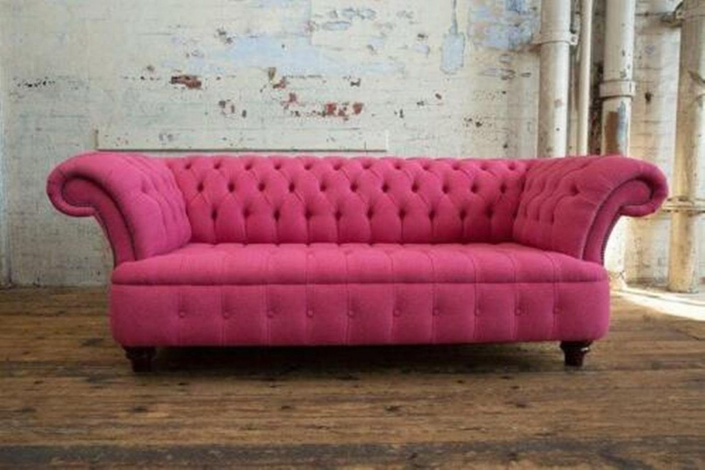 JVmoebel Chesterfield-Sofa, Chesterfield Big Textil Design Wohnzimmer Couch Sofa von JVmoebel