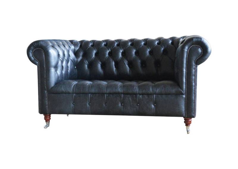 JVmoebel Chesterfield-Sofa, Chesterfield Polster Couch Leder Couchen Sofa Garnitur Zweisitzer von JVmoebel