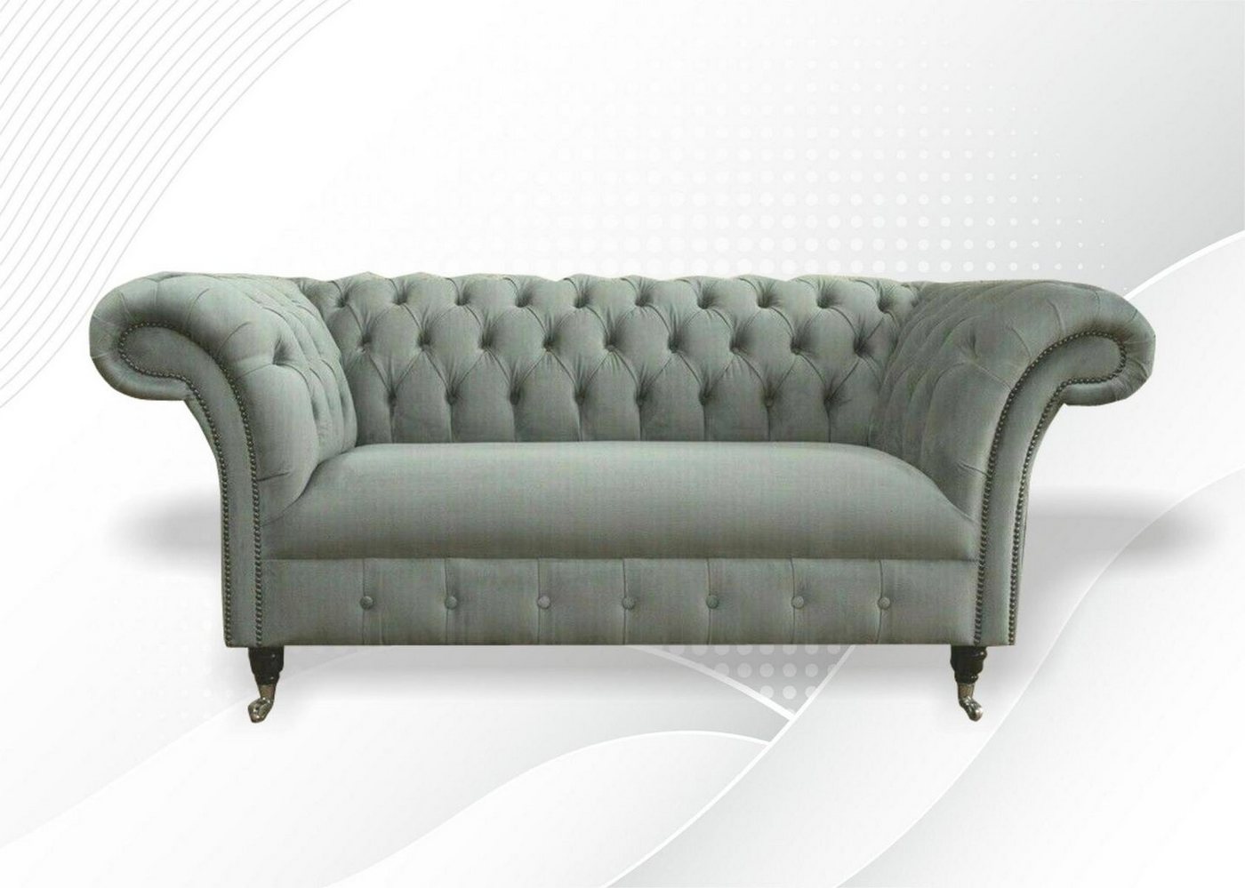 JVmoebel Chesterfield-Sofa, Chesterfield Sofa Couch Polster Sofas Klassischer 2Sitzer Leder Stoff von JVmoebel