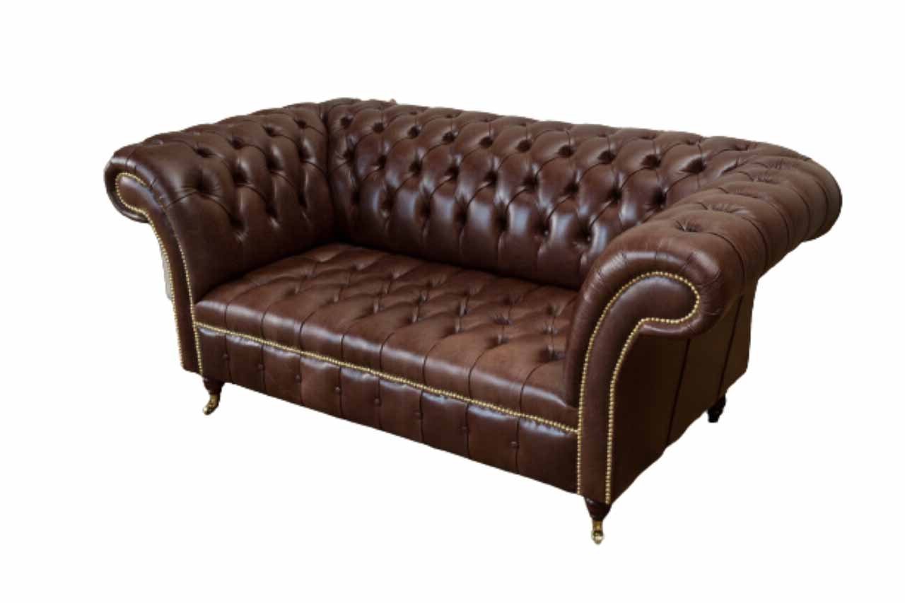 JVmoebel Chesterfield-Sofa, Chesterfield Zweisitzer Sofa Couch Wohnzimmer Sofas Klassisch Leder von JVmoebel