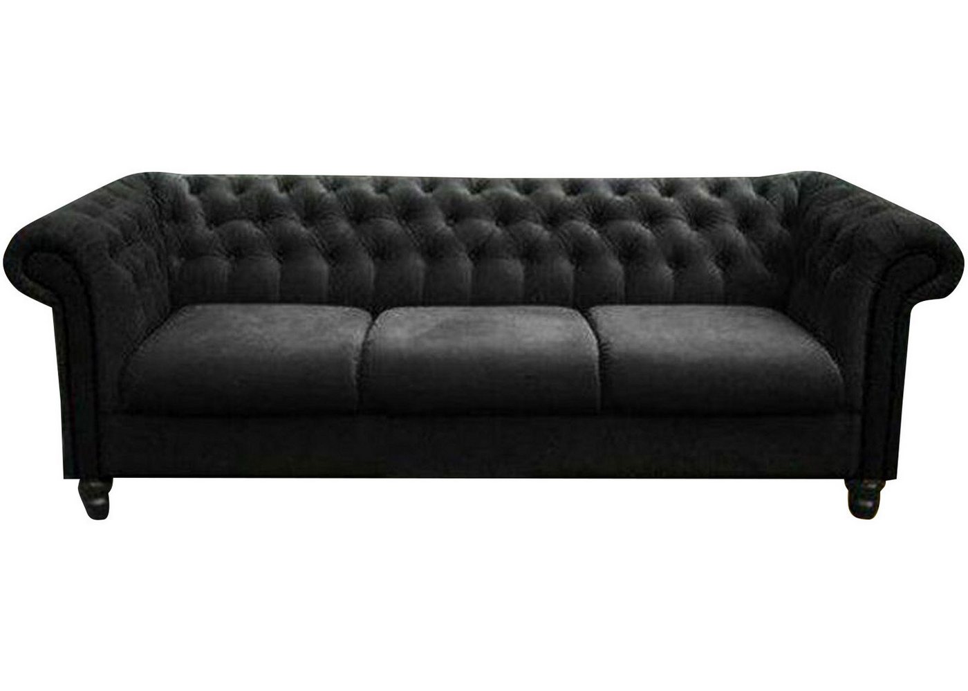 JVmoebel Chesterfield-Sofa Dreisitzer Stoff Wohnzimmer Weiss Design Sofa Sofas Samt XXL, Made In Europa von JVmoebel
