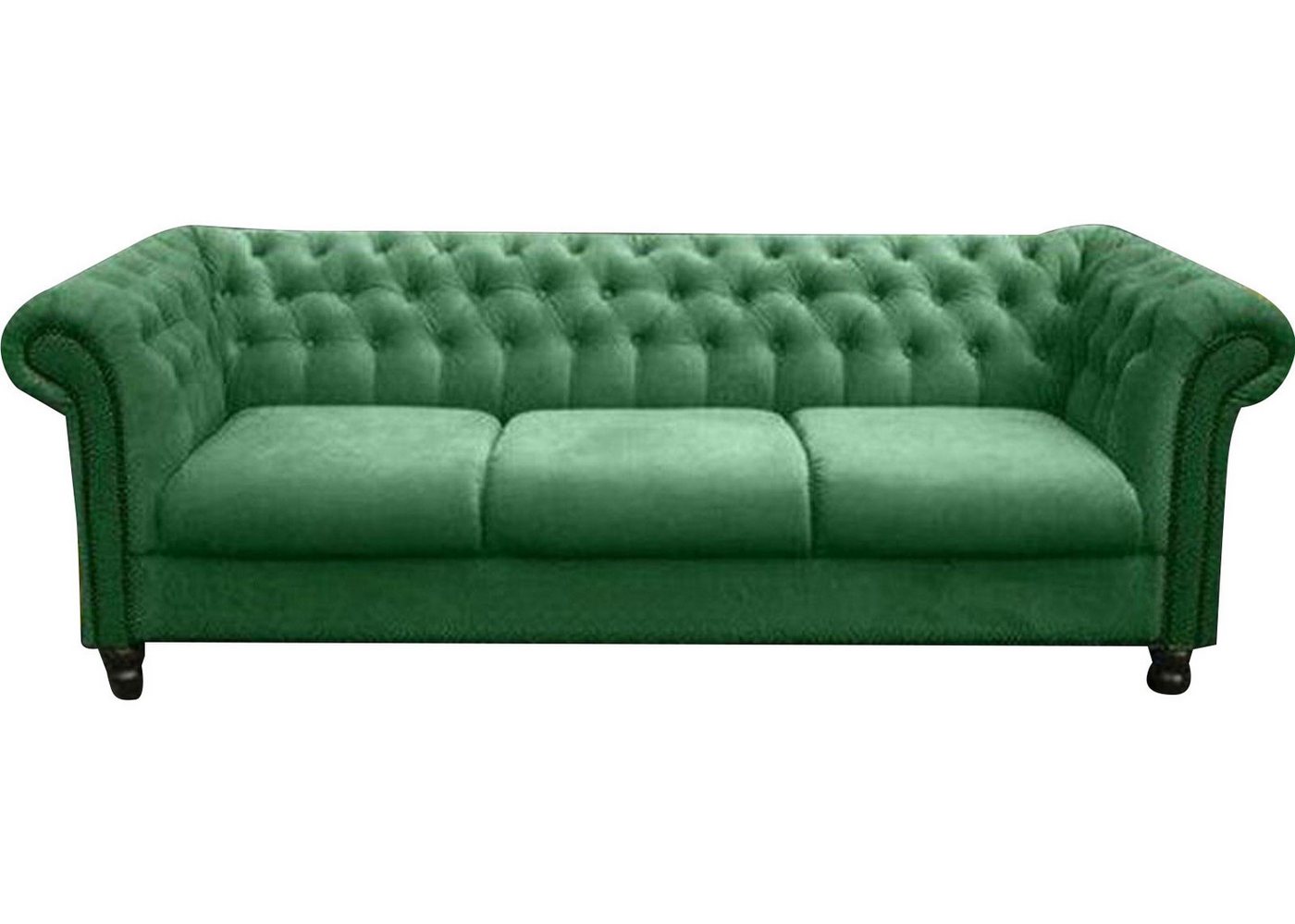 JVmoebel Chesterfield-Sofa Dreisitzer Stoff Wohnzimmer Weiss Design Sofa Sofas Samt XXL, Made In Europa von JVmoebel