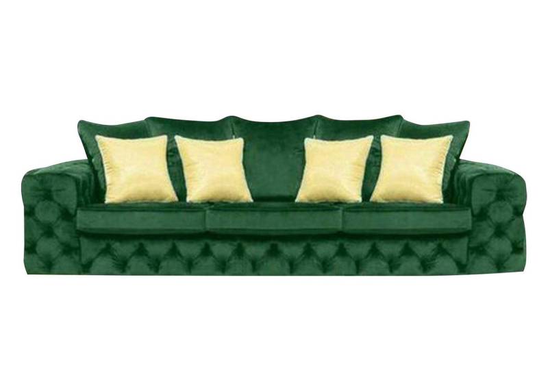 JVmoebel Chesterfield-Sofa, Luxus 4 Sitzer Couch Polster Sofa Leder Stoff Textil Couchen Garnitur Dreisitzer von JVmoebel