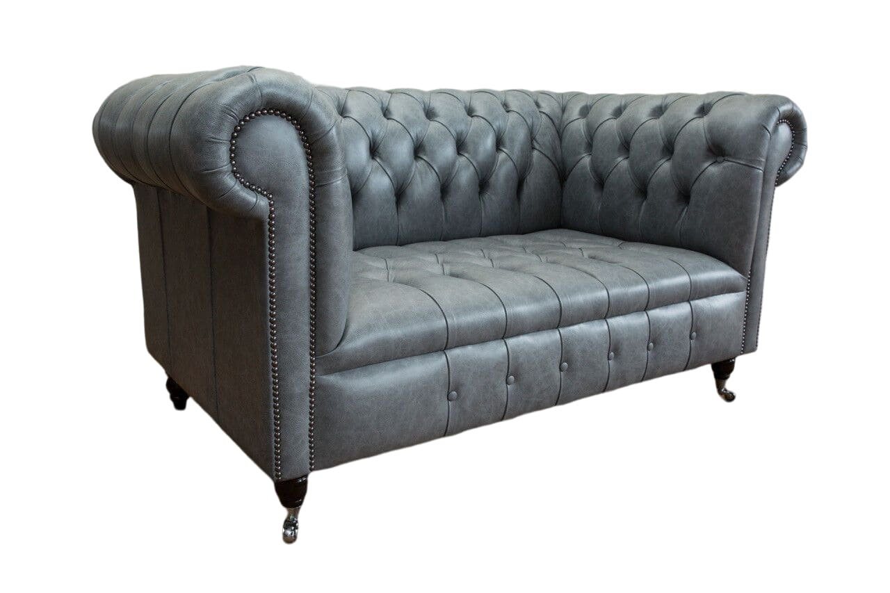 JVmoebel Chesterfield-Sofa, Sofa Chesterfield Zweisitzer Echtleder Wohnzimmer Klassisch Design von JVmoebel