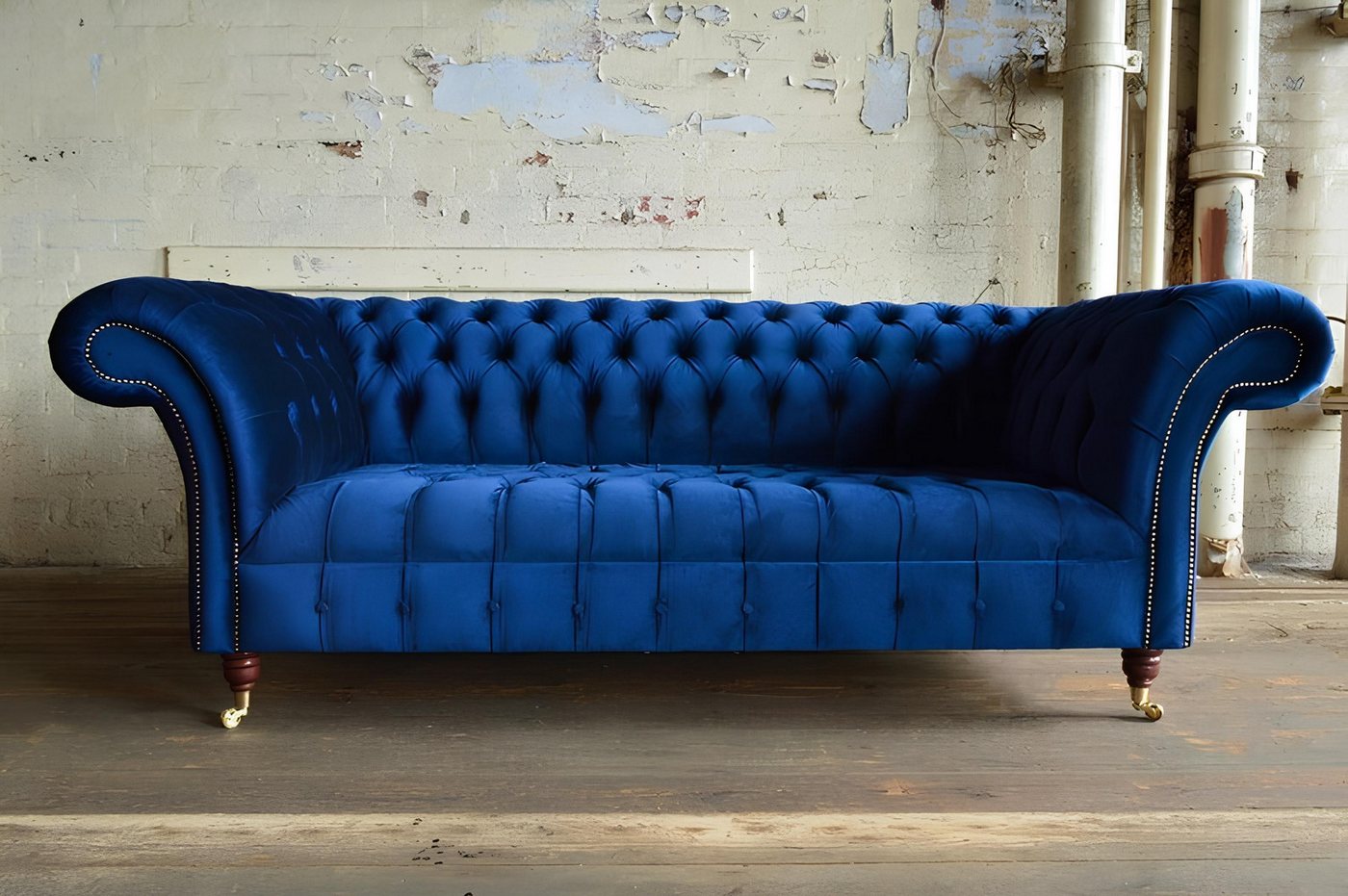 JVmoebel Chesterfield-Sofa Chesterfield Big Textil Design Wohnzimmer Couch Sofa Polster 3 Sitz, 1 Teile, Made in Europa JVmoebel Chesterfield-Sofa Chesterfield Big Textil Design Wohnzimmer Couch Sofa Polster 3 Sitz, 1 Teile, Made in Europa von JVmoebel