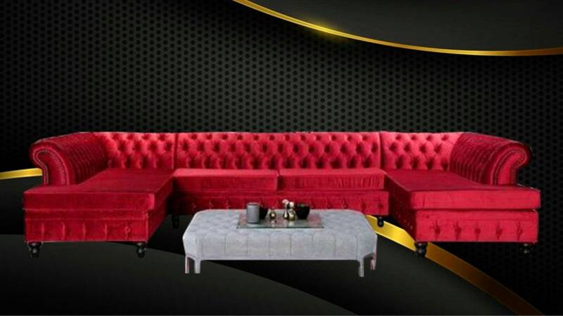 JVmoebel Chesterfield-Sofa Chesterfield Samt U-Form Wohnlandschaft Polsterecke Sofa Couch Sofas, Made in Europa JVmoebel Chesterfield-Sofa Chesterfield Samt U-Form Wohnlandschaft Polsterecke Sofa Couch Sofas, Made in Europa von JVmoebel