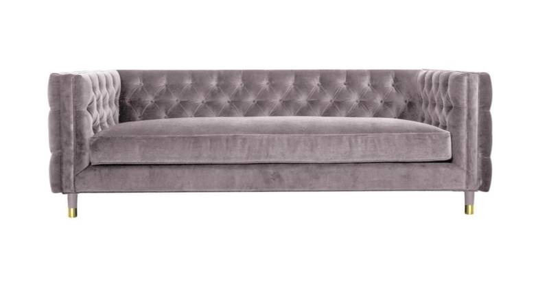 JVmoebel Chesterfield-Sofa Chesterfield Sofa Taupe 4-Sitzer XXL Textil Polster Couch Neu, 1 Teile, Made in Europe von JVmoebel