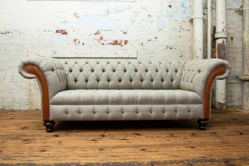 JVmoebel Chesterfield-Sofa Dreisitzer Couch Polster Design Sofa Moderne 3er Sitz Möbel 225cm, Made in Europa von JVmoebel