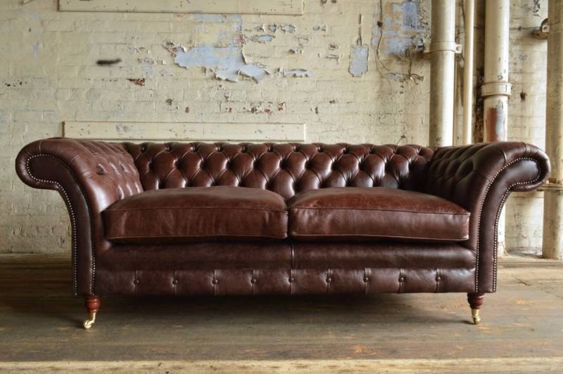 JVmoebel Chesterfield-Sofa Elegantes Chesterfield Leder Sofa für 3 Personen in Braun, Made in Europa JVmoebel Chesterfield-Sofa Elegantes Chesterfield Leder Sofa für 3 Personen in Braun, Made in Europa von JVmoebel