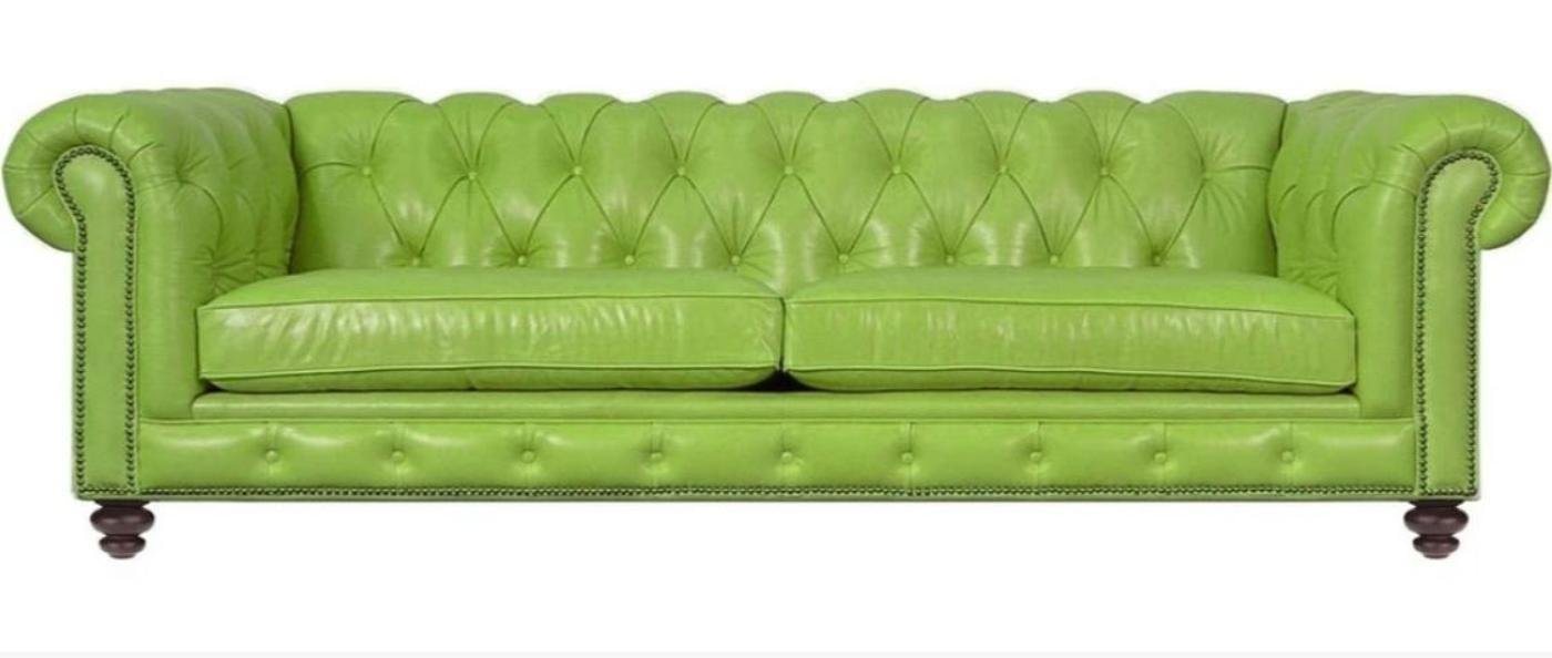 JVmoebel Chesterfield-Sofa Grüne Chesterfield Couch Moderner 3-Sitzer Luxus Möbel Stilvoll Neu, Made in Europe von JVmoebel