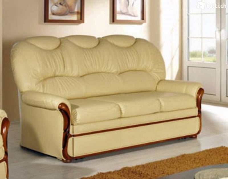 JVmoebel Chesterfield-Sofa Sofa 3 Sitzer Leder Sofas Couch Polster Garnitur Moderne Couchen, Made in Europa von JVmoebel