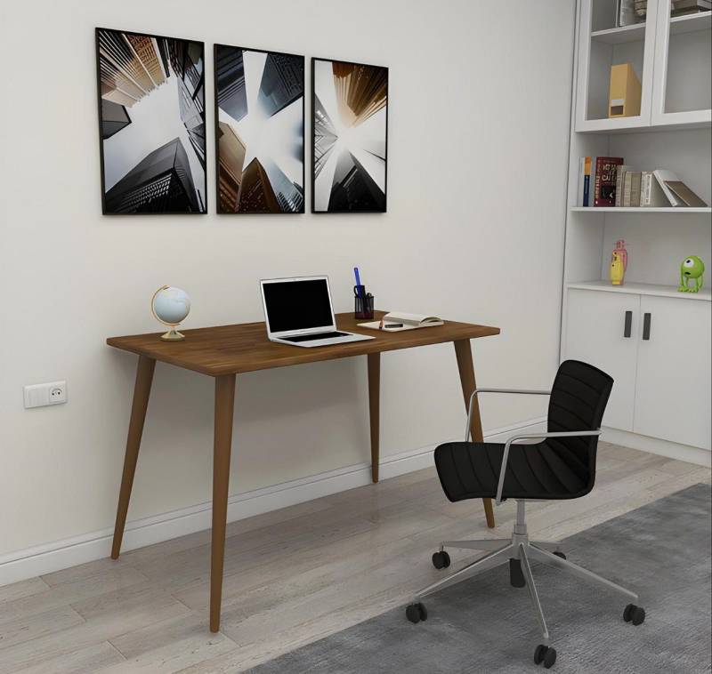 JVmoebel Computertisch Dunkelbrauner Designer-Tisch für Büro im Loft-Stil (1-St., Computertisch), Made in Europa von JVmoebel