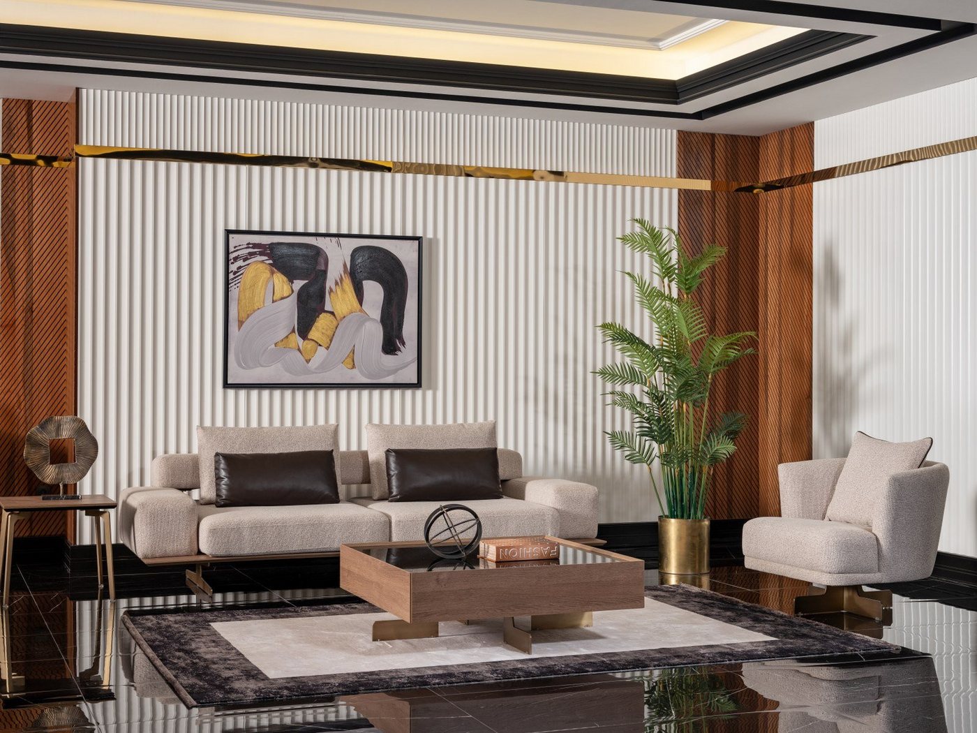 JVmoebel Computertisch Dunkler Loft-Schreibtisch aus hochwertigem Holz für das Büro (Computertisch), Made in Europa von JVmoebel