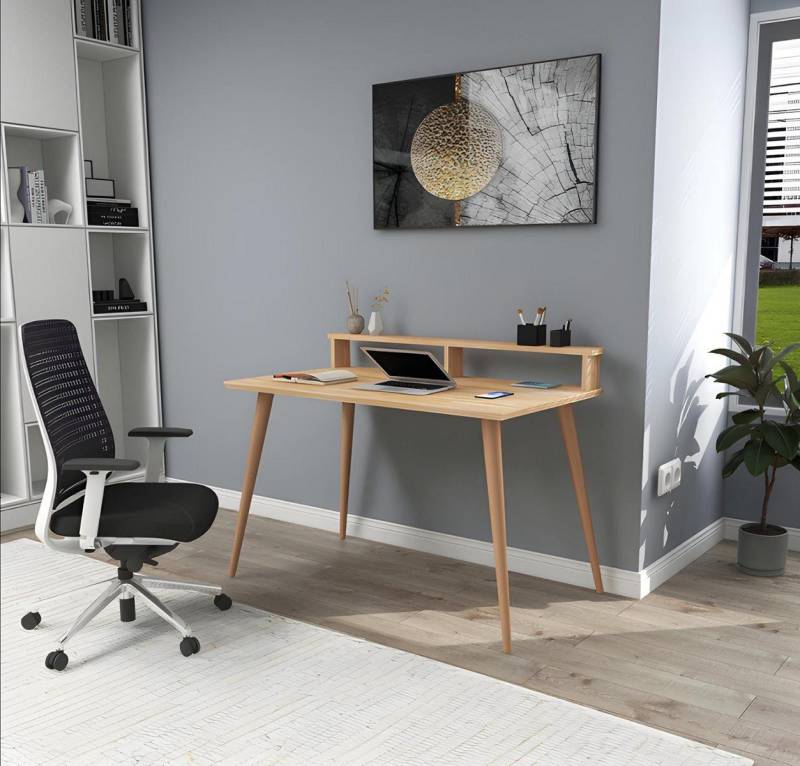 JVmoebel Computertisch Stilvoller Schreibtisch aus Holz - Eleganter Designer Computertisch (1-St., Computertisch), Made in Europa von JVmoebel