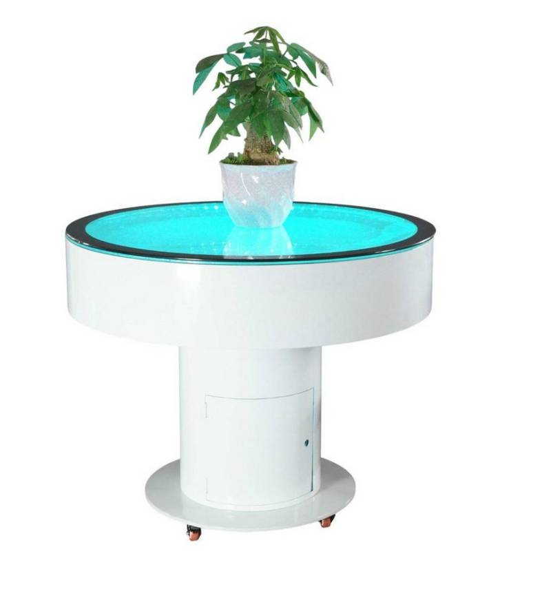 JVmoebel Couchtisch Beleuchteter Barschreibtisch mit LED Wasser-Spiel, rund, Made in Europa von JVmoebel