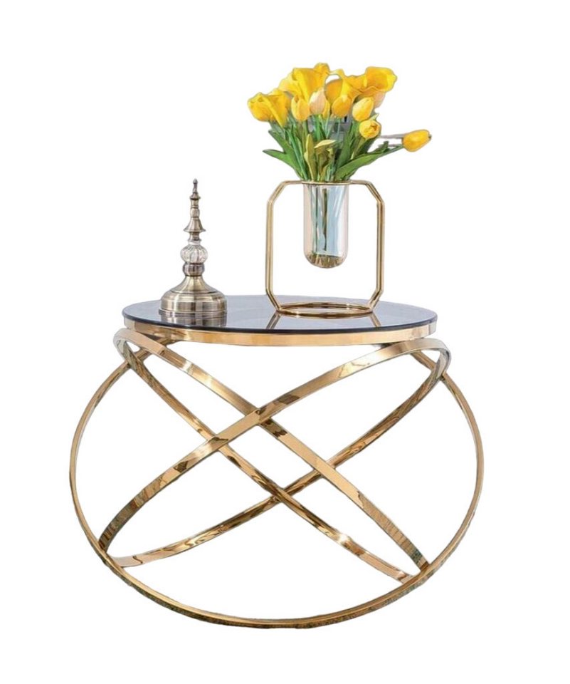 JVmoebel Couchtisch Couch Tisch Tisch Rund Metall Kunstmarmor Beistell Wohnzimmer Sofort (1-St., Couchtisch), Made in Europa von JVmoebel