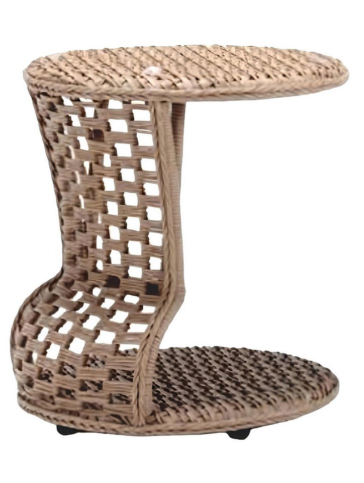 JVmoebel Gartentisch Couchtisch Braun Luxus Rund Möbel Terrasse Design Hochwertig Rattan (Couchtisch), Made in Europa von JVmoebel
