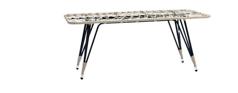 JVmoebel Gartentisch Couchtisch Grau Luxus Rattan Moderner Design stilvoll Kaffeetisch (Tisch), Made in Europa von JVmoebel