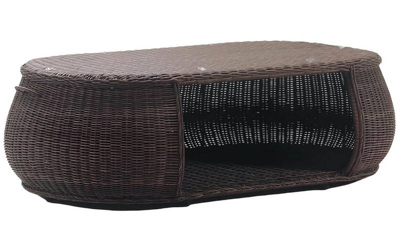 JVmoebel Gartentisch Couchtisch Hochwertig Beistelltisch Designer Tisch Oval Braun (Couchtisch), Made in Europa von JVmoebel