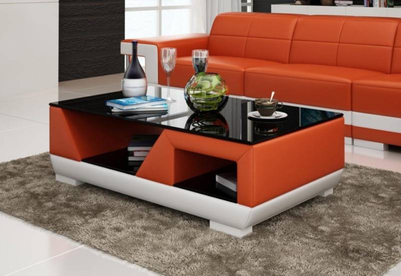 JVmoebel Couchtisch Tisch Glastisch Designer Beistelltisch Gepolstert modern stylish, Made in Europa von JVmoebel