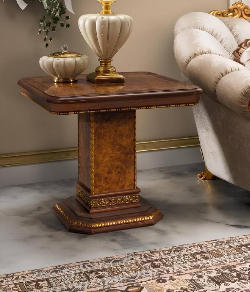 JVmoebel Beistelltisch Luxus Eleganter Design Wohnzimmertisch aus Holz Dunkelbraun, Made in Europa von JVmoebel