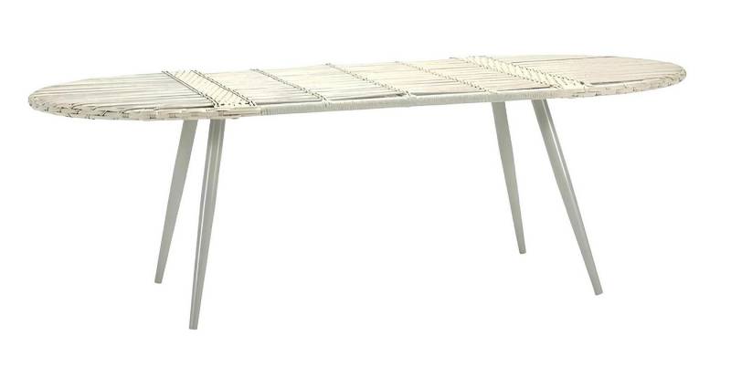 JVmoebel Gartentisch Weiß Luxus Hochwertig Rattan Moderner Design für Wohnzimmer (Gartentisch), Made in Europa von JVmoebel