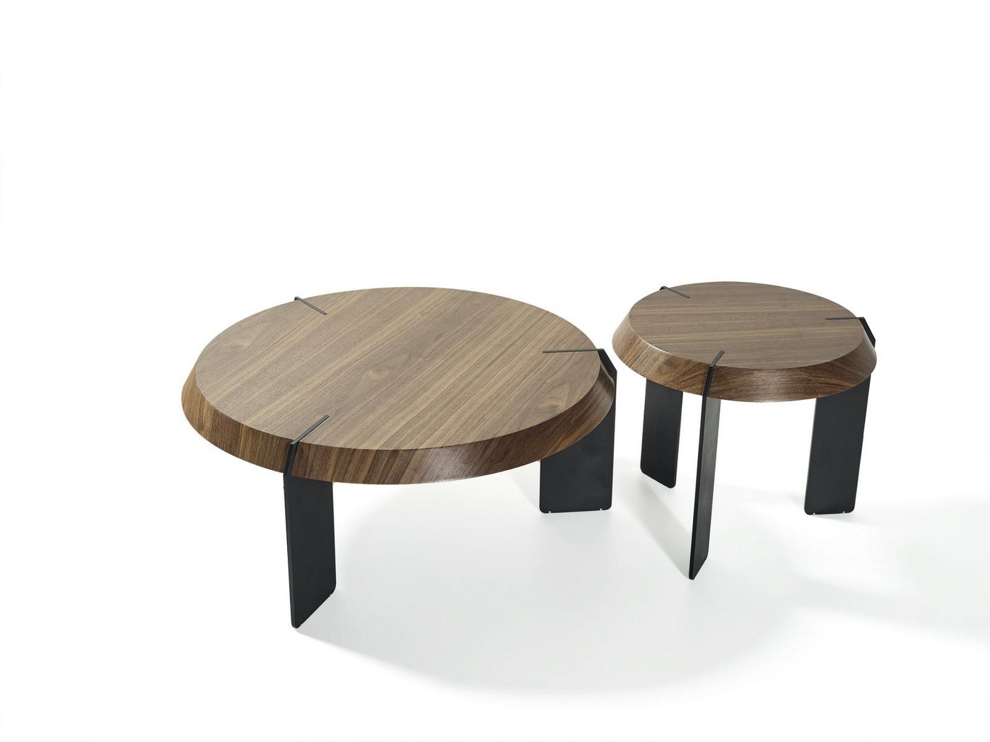 JVmoebel Couchtisch Design Beistelltisch Rund Braun Modern für Wohnzimmer (2-St., Couchtisch + Beistelltisch), Made in Europa von JVmoebel