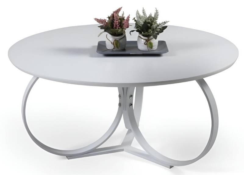 JVmoebel Couchtisch Design Couchtisch Rund Weiß – Moderner Tisch für das Wohnzimmer (1-St., 1x Couchtisch), Made in Europa von JVmoebel