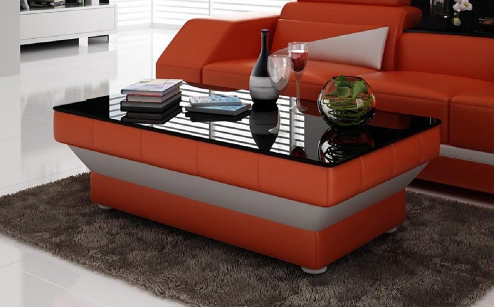 JVmoebel Couchtisch Design Glastisch Leder Couch Tisch Tische Glas Sofa Wohnzimmertisch von JVmoebel