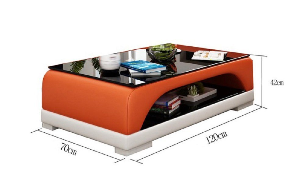 JVmoebel Couchtisch Design Glastisch Leder Couch Tisch Tische Glas Sofa Wohnzimmertische von JVmoebel