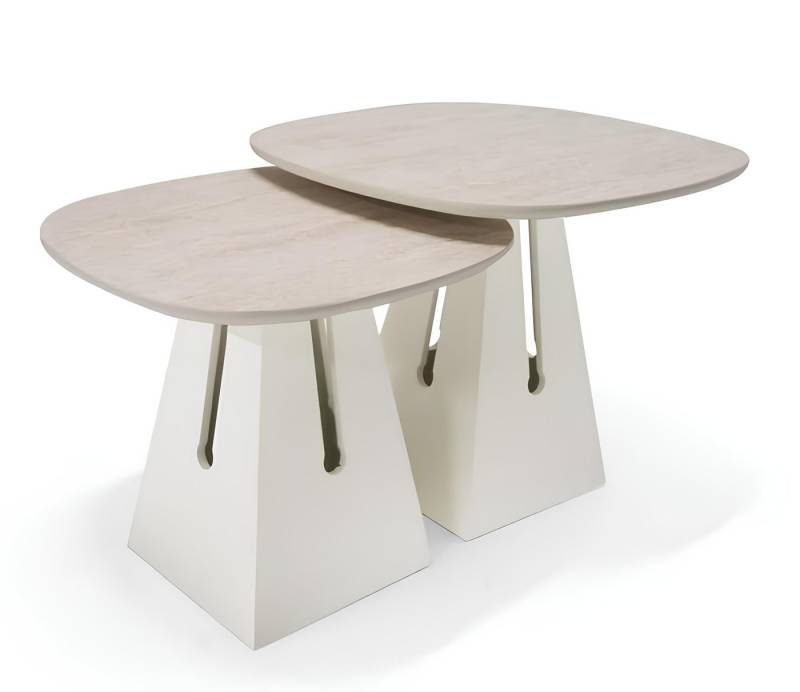 JVmoebel Couchtisch Doppel-Set 2x Couchtische Design Kaffeetisch und Beistelltisch (2-St., 2x Couchtische), Made in Europa von JVmoebel