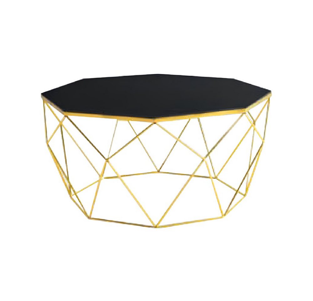 JVmoebel Couchtisch Eleganter Glas Couchtisch in Gold - Kaffeetisch & Beistelltisch (1-St., 1x Couchtisch), Made in Europa von JVmoebel