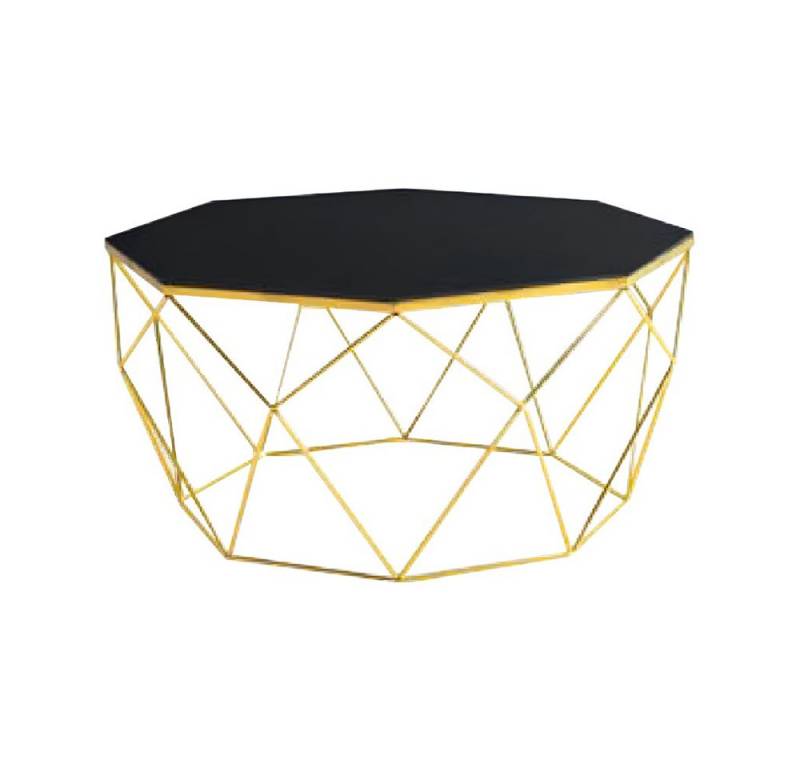 JVmoebel Couchtisch Eleganter Glas Couchtisch in Gold - Kaffeetisch & Beistelltisch (1-St., 1x Couchtisch), Made in Europa von JVmoebel