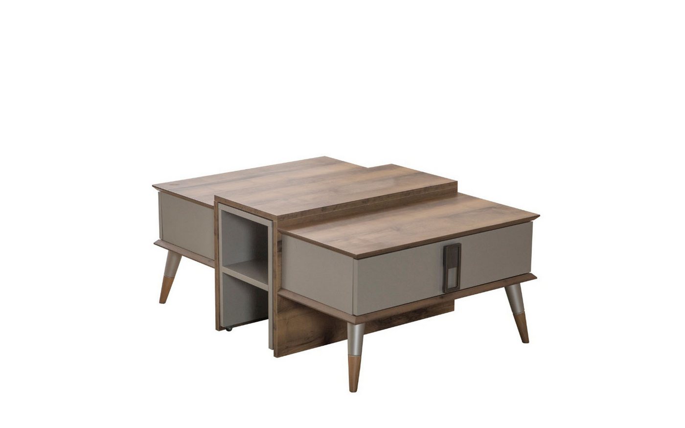 JVmoebel Couchtisch Eleganter Kaffee Tisch aus Braunem Holz - Designer Couchtisch (1-St., 1x Couchtisch), Made in Europa von JVmoebel