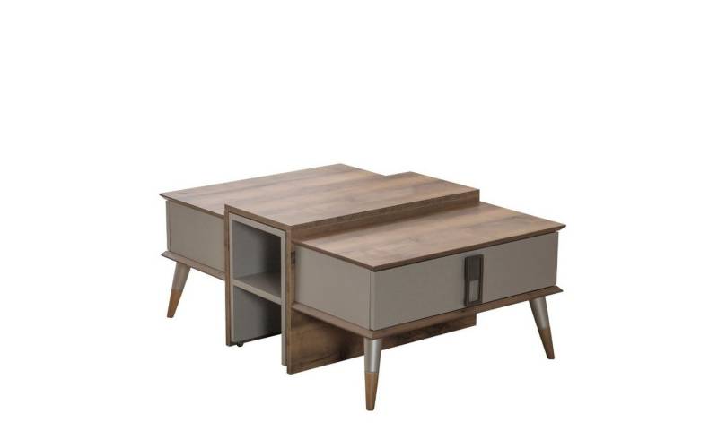 JVmoebel Couchtisch Eleganter Kaffee Tisch aus Braunem Holz - Designer Couchtisch (1-St., 1x Couchtisch), Made in Europa von JVmoebel