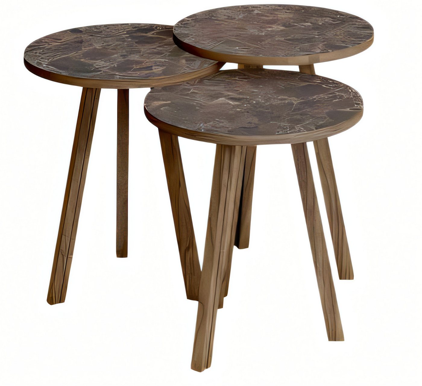 JVmoebel Couchtisch Elegantes braunes Holz Couchtisch-Set im modernen Stil (Couchtisch, Couchtisch 2, Couchtisch 3), Made in Europe von JVmoebel